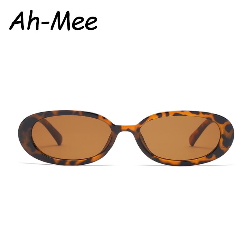 6pcs Small Oval Sunglasses Women Men Trendy Vintage Colorful Design Cat Eye Sun Glasses Female Leopard Black Punk Eyewear UV400