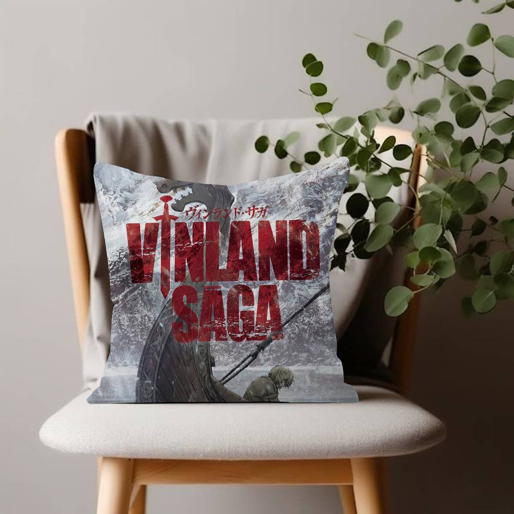 Cool VVinland SSaga Anime Pillow Cushion Cover Pillowcase Living Room Sofa Home Decor Customized