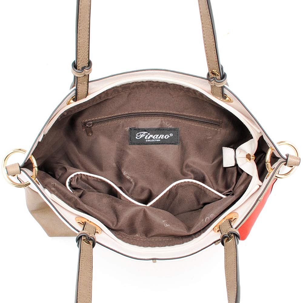 FIRANO Colorful Tote Bag Shoulder Bag Set for White & Women, 401437S,