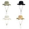 Portable Sun Hat Wide Brim Quick Drying Hat with Windproof Rope Breathable Sunshade for Outdoor Surprise Gift