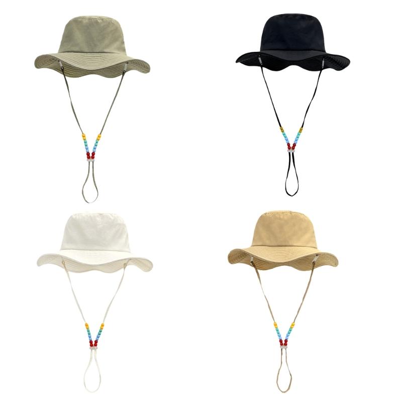 Portable Sun Hat Wide Brim Quick Drying Hat with Windproof Rope Breathable Sunshade for Outdoor Surprise Gift
