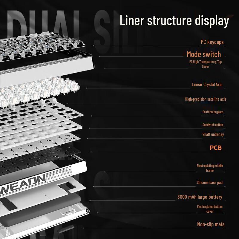 Fronx V82 Tri-Mode Hot-Swappable Gaming Keyboard