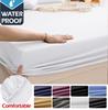 Real Waterproof Mattress Cover Soft Comfortable Breathable Bed Covers With Elastic Band Bed Sheet Washable Queen King90/160x200