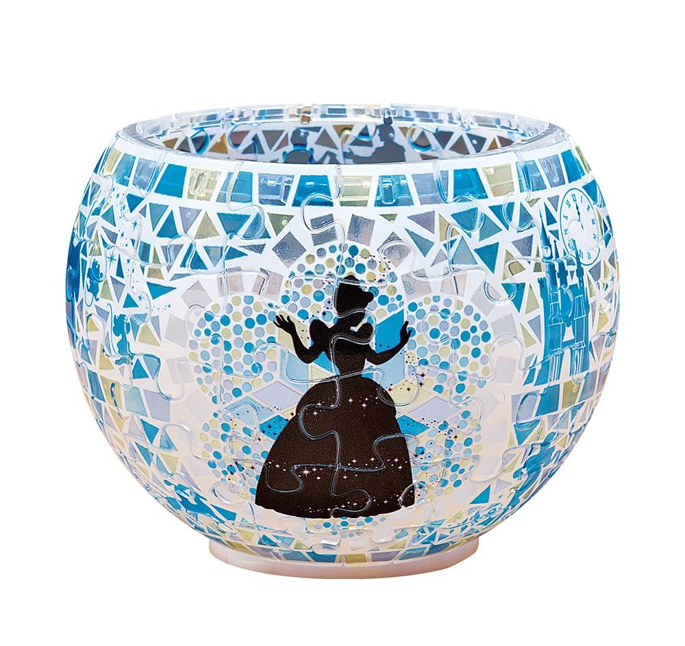 Yanoman 80-Piece Jigsaw Puzzle, Lampshade Puzzle, Disney Glass Mosaic Cinderella (10x14.7cm), 2201-61, Includes Piece Request Postcard and Dedicated