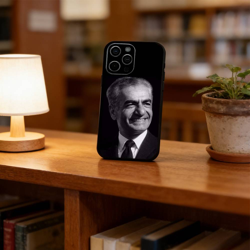 Mohammad Reza Pahlavi Phone Case For iPhone 17,16,15,14,13,12,11 Plus,Pro Max,XS,Soft Silicone Black Cover iPhone12Pro