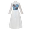 Women's Costume Off Shoulder Top Irregular Skirt Vintage Outfit With Decoration