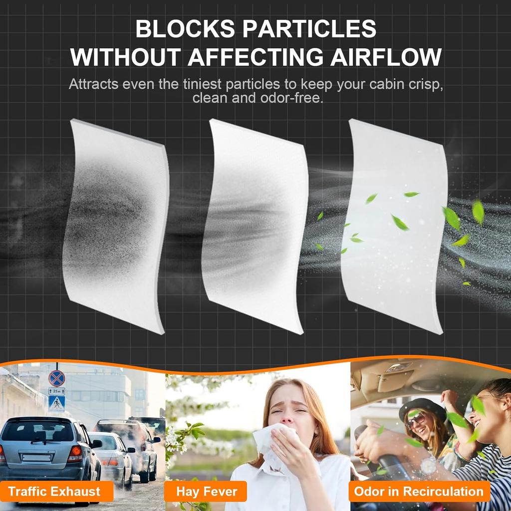 Ram Cabin Air Filter & Filter Access Door Kit Compatible With Dodge Ram 1500 2500 3500 Avenger Caliber Journey Compass Patriot Chrysler 200