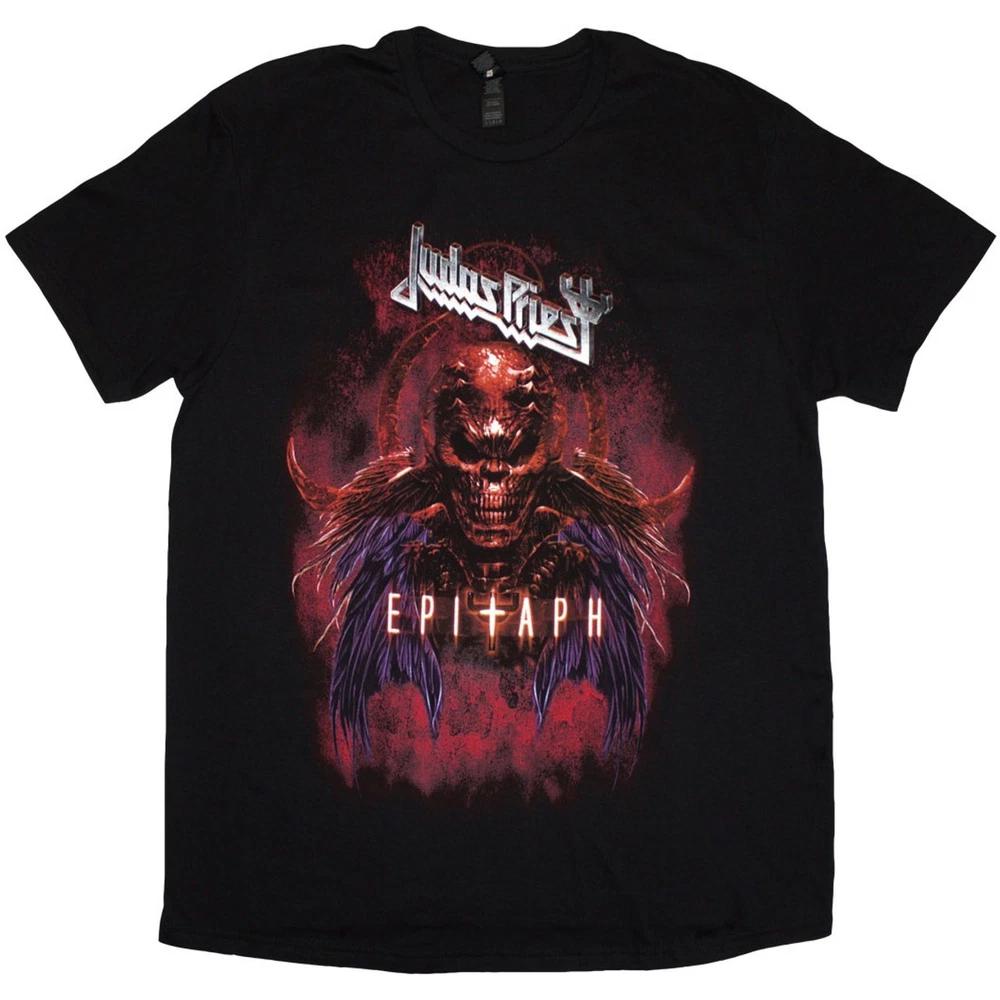 Judas Priest Epitaph Red Horns Black T Shirt New 2XL