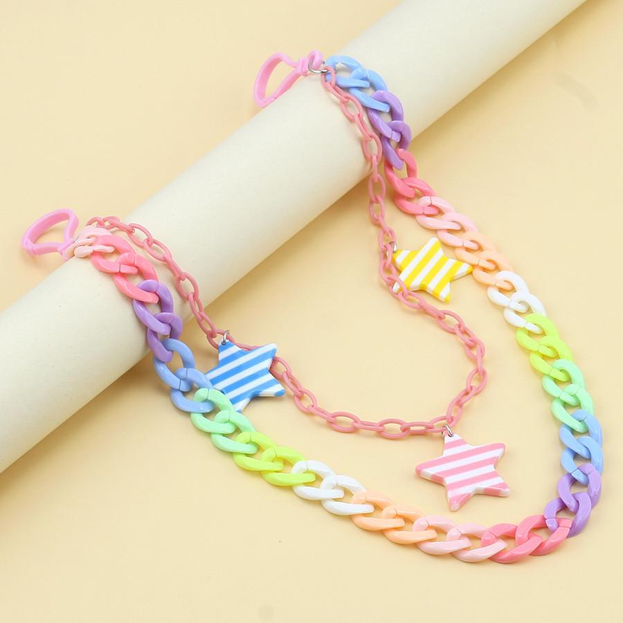 Color Acrylic Star Waist Chain For Women And Men Stylish Festival Jewelry