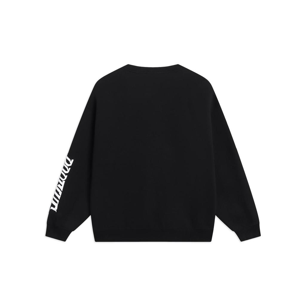 Li Ning Sweatshirts Unisex Black Crew Neck Moderate Other AWDT087-4