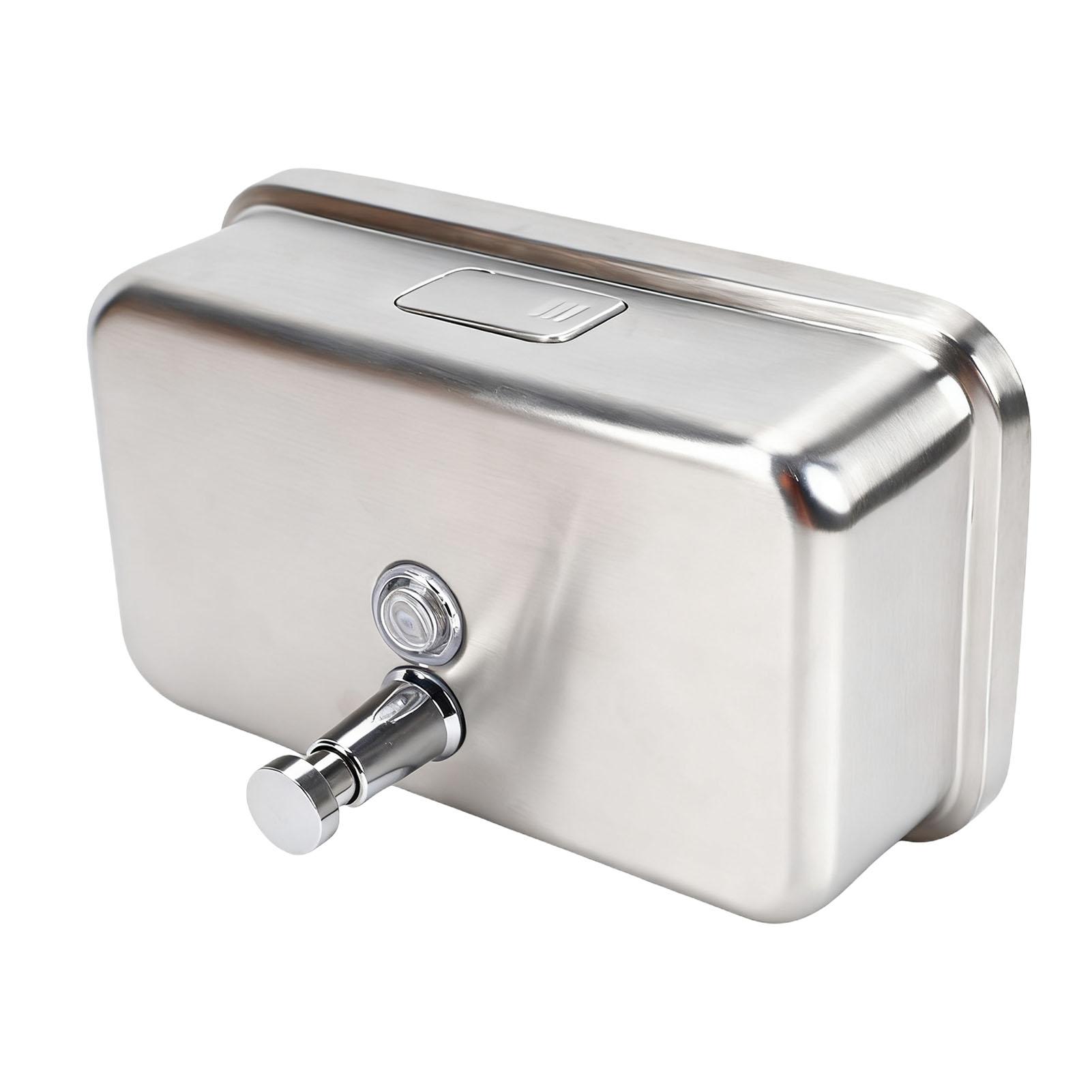 

Stainless Steel Wall Mount Soap Dispenser Leakproof 1200ml Large Capacity Manual Liquid Soap Dispenser for RV Trailer Camping Vehicle Yacht