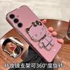 Samsung A11 Mobile Phone Case Electroplated Cat Holder Makeup Mirror Galaxy A11 Silicone Soft Case Protective Case