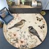 Birds Round Area Rug,Carpet Rug for Living Room Bedroom Sofa Playroom Decor,Non-slip Floor Mat