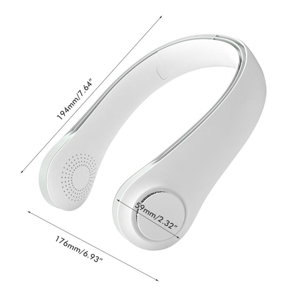 Portable Bladeless Neck Fan, USB Rechargeable Personal Cooling Fan with 360 Cooling and 3 Speeds, Hands Free Wearable Fan for Outdoor Sports Home