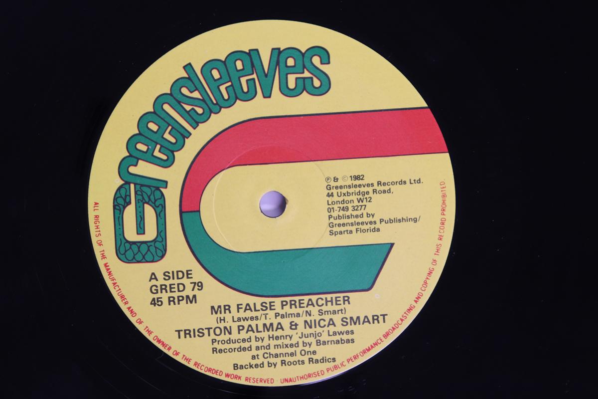 

12inch Record TRISTAN PALMER NICA SMART TRISTA Mr. False Preacher Strange Thing GRED79 GREENSLEEVES RE 1982 UK Reggae Ska Dub Used