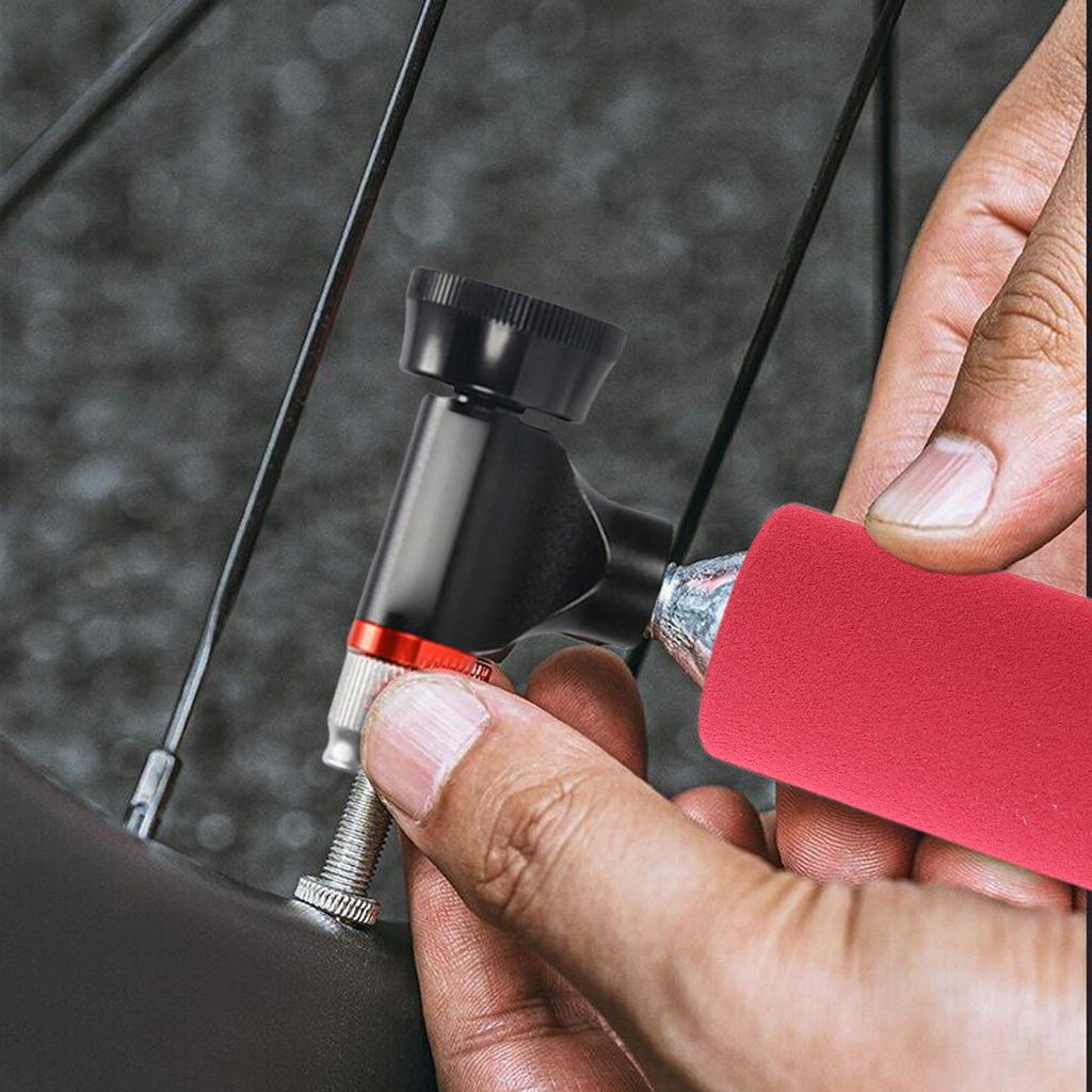 Road Bike CO2 Inflator Head Bike Inflation Valves Head Replacement Inflation Nozzle Bike Fast Inflation Accessories