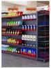 Multi-Functional Snack & Pharmacy Display Rack: Double-Sided, Multi-Layered Shelf for Convenience Stores and Supermarkets.