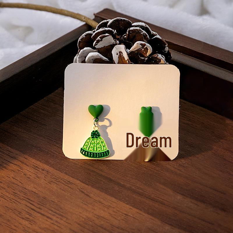 Cross-Border Hot-Selling Christmas Earrings - Cute Elk & Santa Claus Cartoon Silver Needle Studs