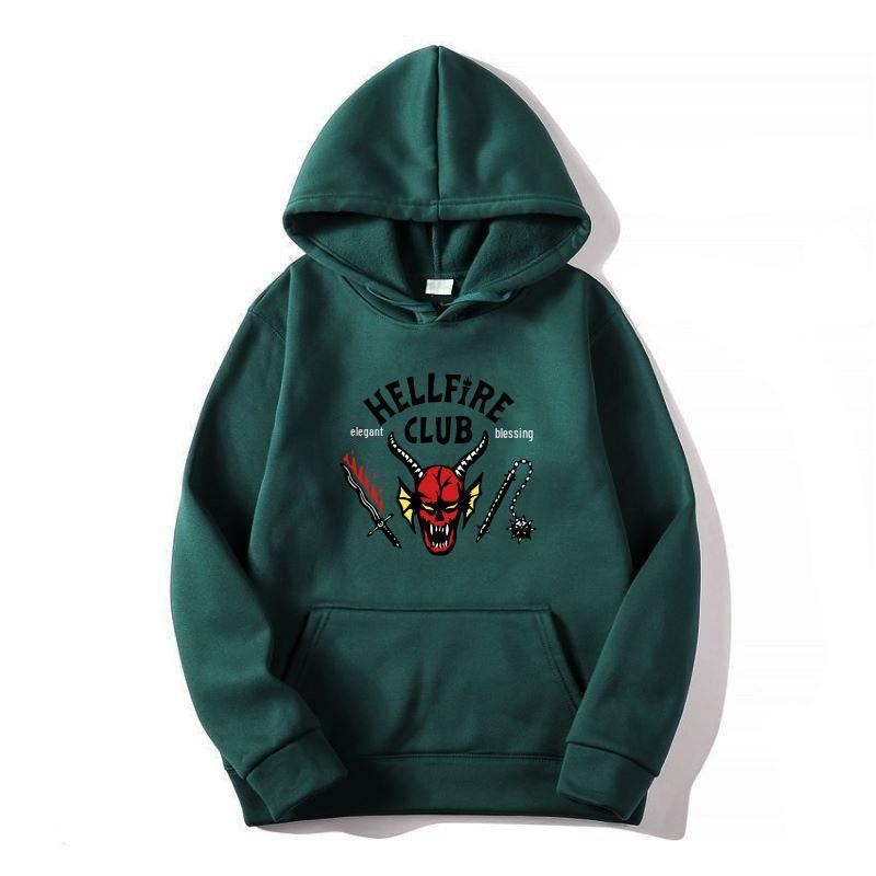 2025 Kids' Stranger Things Hellfire Club Fleece Hoodie for Autumn/Winter