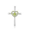 Gemstone Cross Pendant 925 Silver Cross Charm Jewelry Zivori Pendant Green Peridot Cross