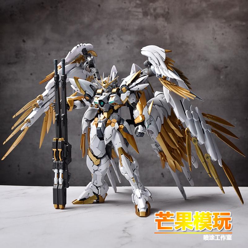 DABANN MG 1/100 Model 8820 WING ZERO Golden White Special Coating Plating Mobile Suit Kids Toys