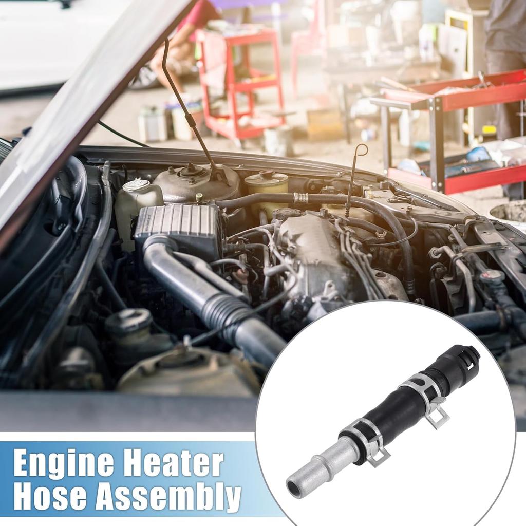 Engine Heater Hose Assembly No.5L3Z18472G HVAC Heater Pipe for Ford Expedition 2007-2010 Rubber Black