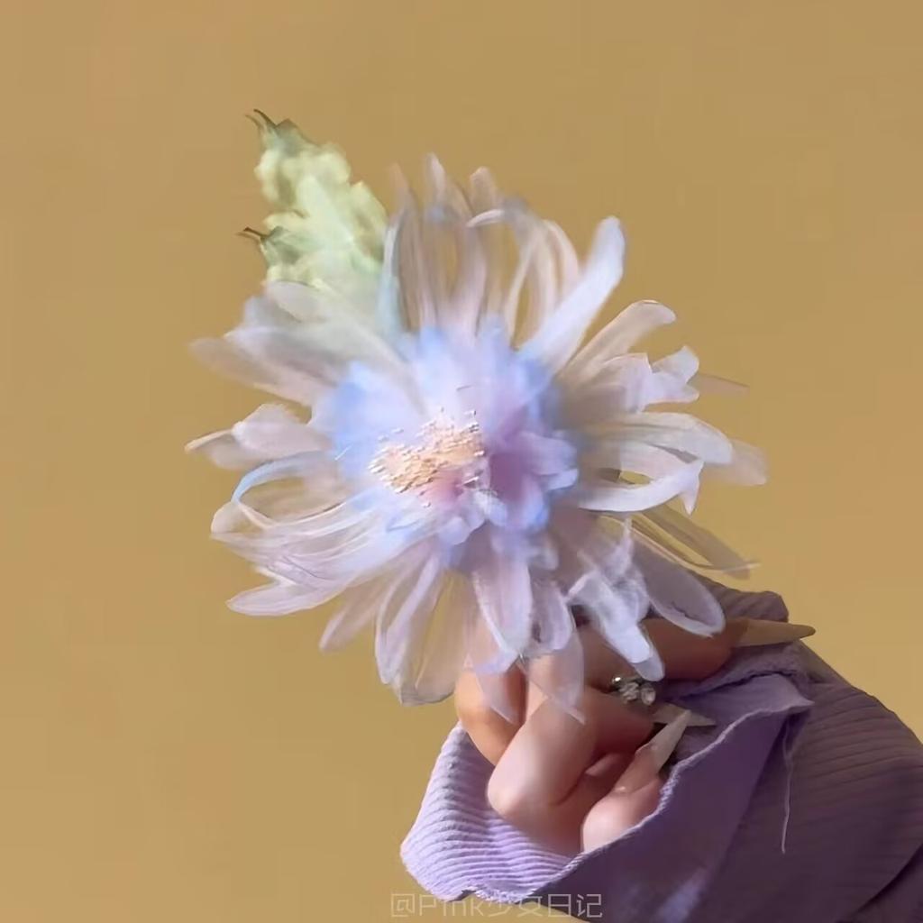 Super Fairy Lavender Flower Hairpin Seaside Photo Atmosphere Hairpin Original National Style Design Handmade Headdress