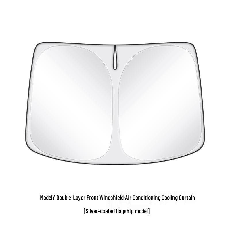 Tesla Model 3/Y Windshield Sunshade: Heat Insulating Sun Visor for Refreshed Model