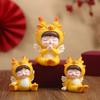 Cartoon Dragon Baby Ornament Resin Dragon Statue Car Interior Dragon Figurine  Children