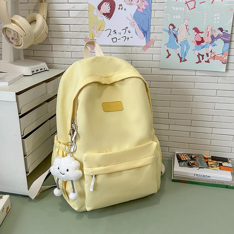 Schoolbag new female students junior high school students high school students large capacity college students backpack wind simple backpack computer