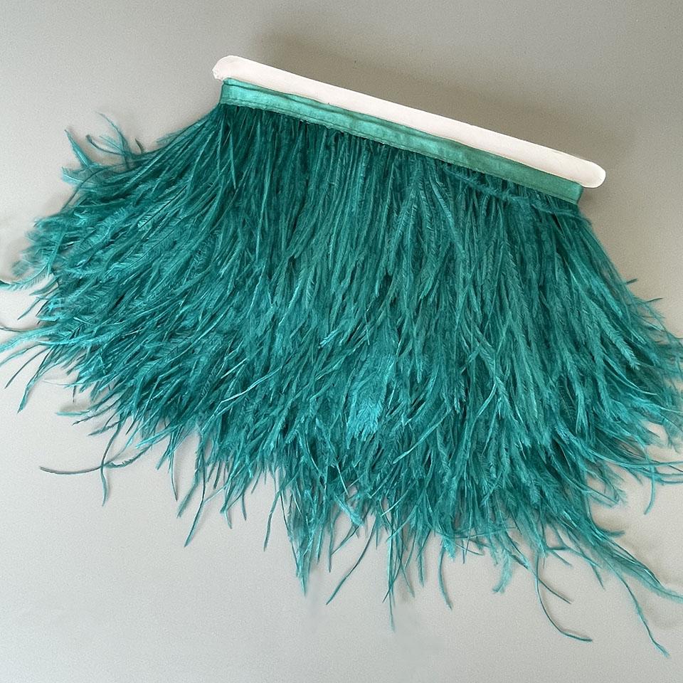 FeatherOstrich Feathers Trim 10 Meter 13-18 CM Feather Plumes Ribbon Selvage For DIY Wedding Dress Decoration Crafts Accessories