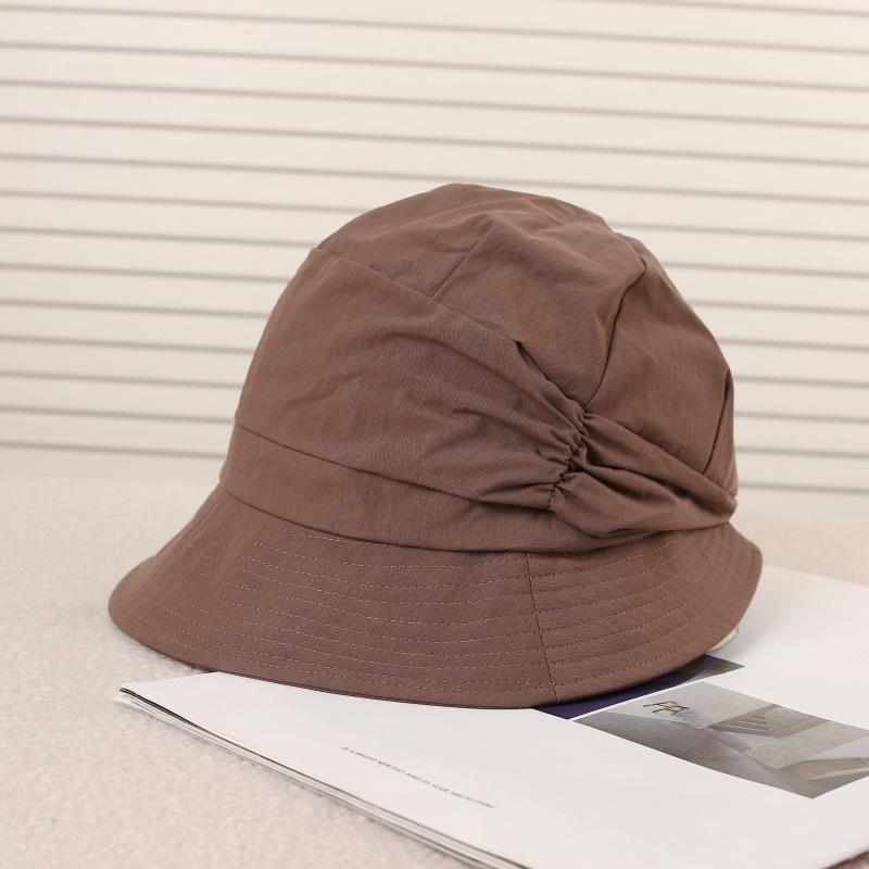 Japanese Fold Splicing Stitching Eaves Casual Fashion Versatile Street Basin Hat Travel Bucket Hat Painter Hat New
