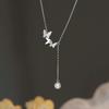 New Butterfly Fringed Pearl Pendant, Exquisite Necklace, Light Luxury Niche Design, High-end Temperament Collarbone Chain