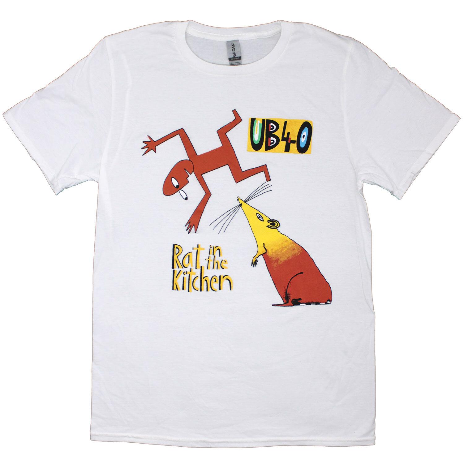 Men s UB40 Rat In The Kitchen White T-shirt Large White M