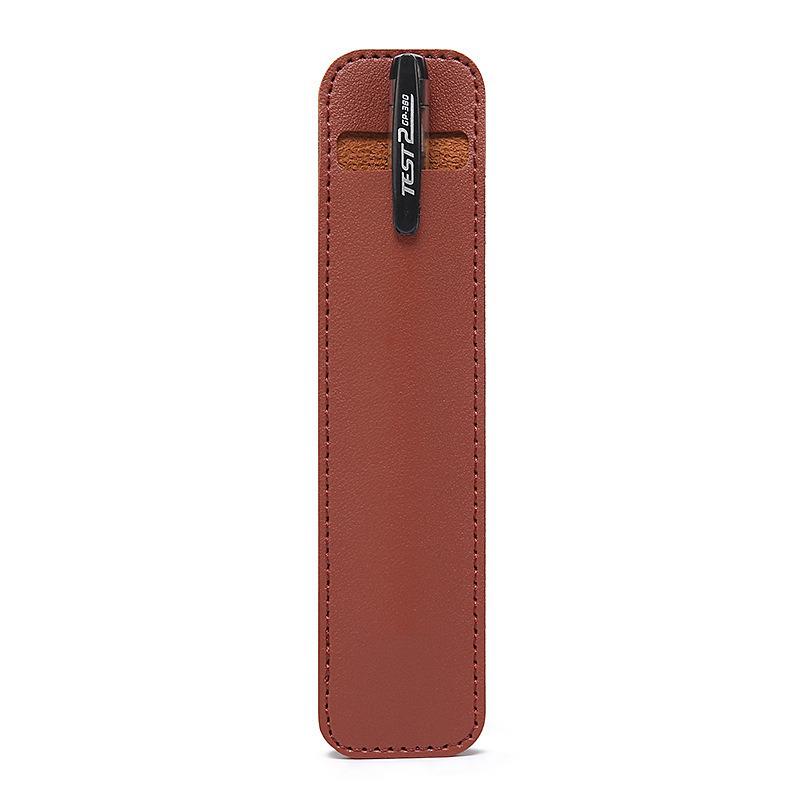 Leather Pen Case - Solid Color Fountain Pen Cover, Soft Microfiber Storage for Student Stationery