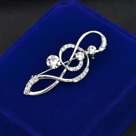 Lady Pin Unisex Shiny Rhinestone Scale Shape Women Brooch Gift