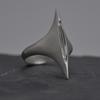 Adjustable Open Ring Women Men Geometric Cone Shape Minimalist Sterling Plated Copper Jewelry Vintage Artistic
