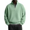 Men S Solid Color Stand Collar Long Sleeve Casual Sweatshirt