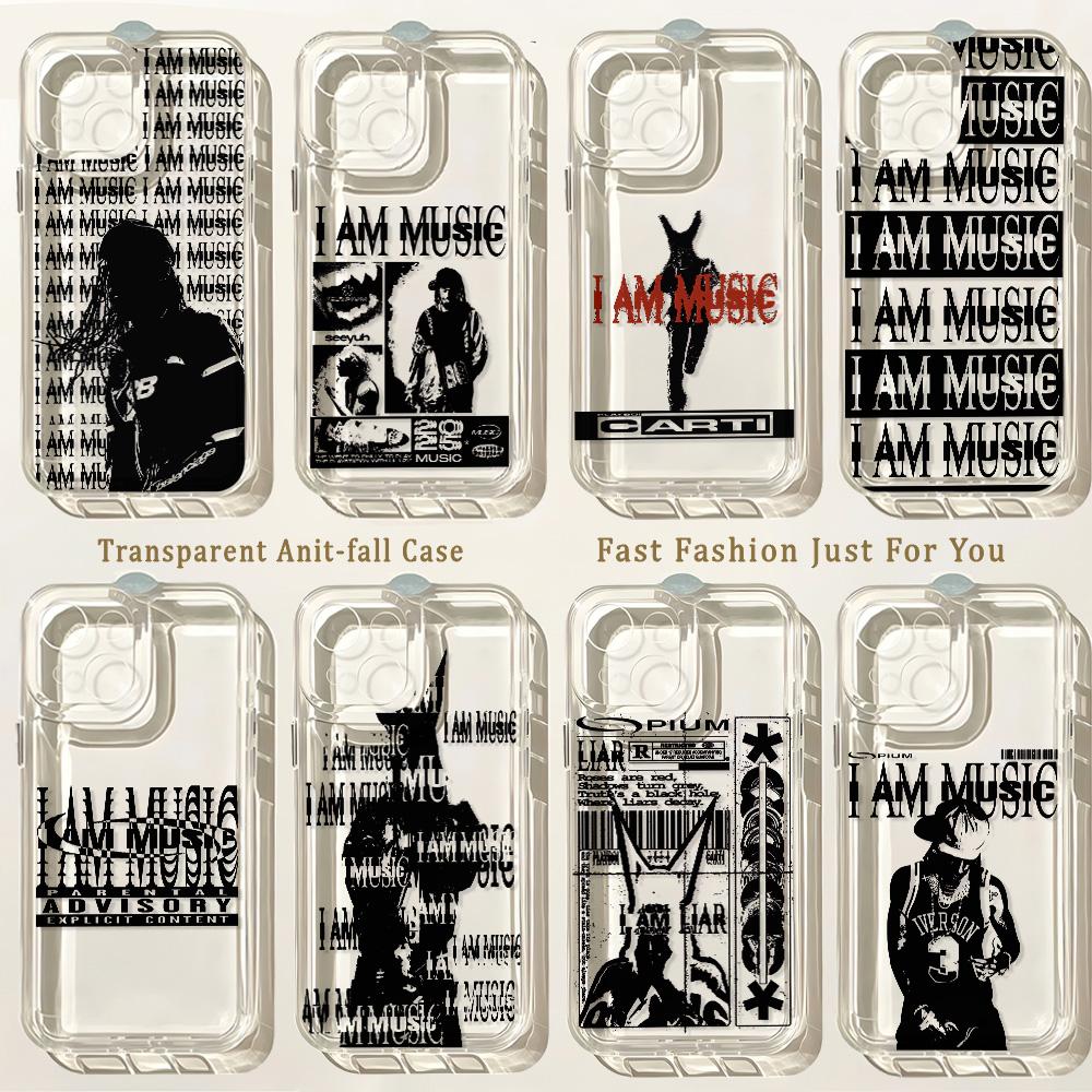 Hot P-Playboi Cartis I AM MUSIC Phone Case For iPhone 17 16 16e 15 14 13 12 11 Mini Pro Max X XR XSMax 7 8 Air Plus Back Cover