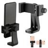 Trépied Universel à Rotation 360° avec Clip pour Smartphone avec Vis 1/4 Support pour Téléphone Portable Adaptateur de Montage pour Trépied de Bureau pour iPhone Xiaomi Huawei