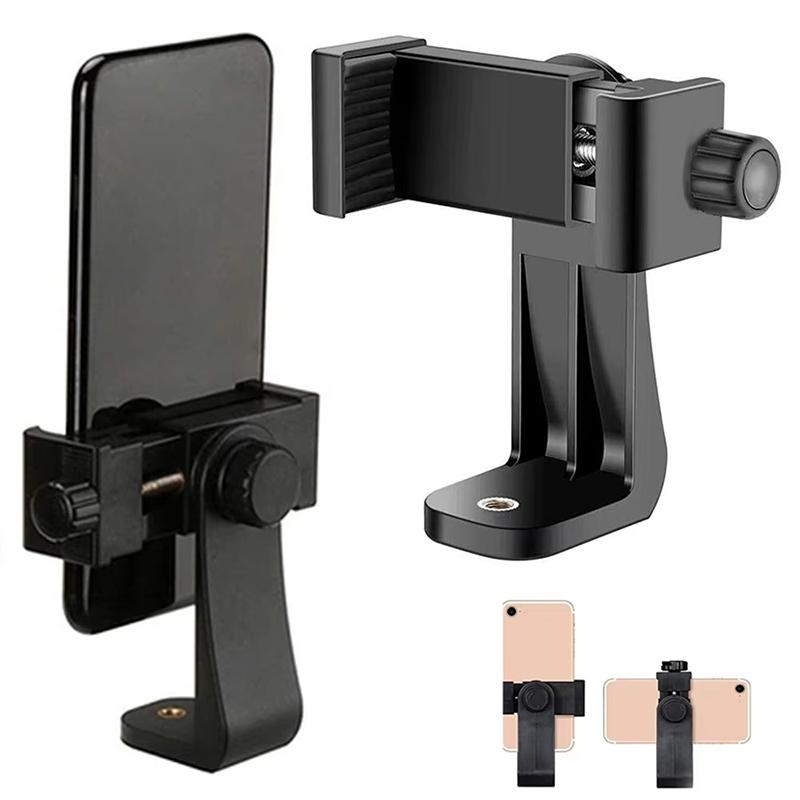Universelles 360° drehbares Stativ Smartphone-Clip mit 1/4-Zoll-Schraube Handy-Ständer Schreibtisch-Stativ-Halterungsadapter für iPhone Xiaomi Huawei