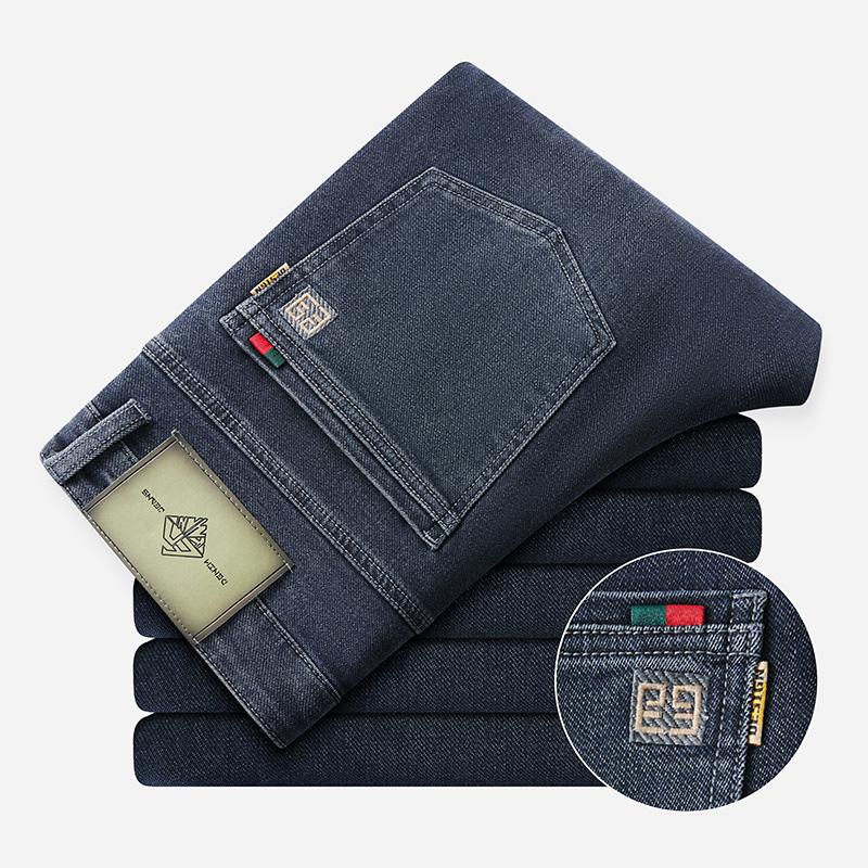 Long Pants Men's Stretch Fabric Straight Leg Pants Men's Jeans