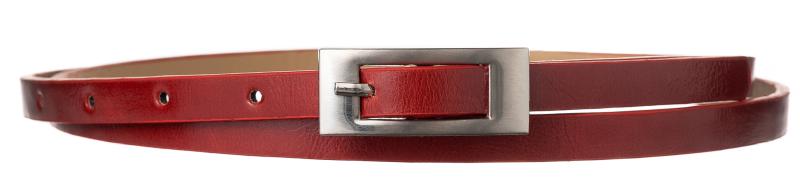 Damen PU schmaler Gürtel 0,9 cm BB-CV-11A ROT 105