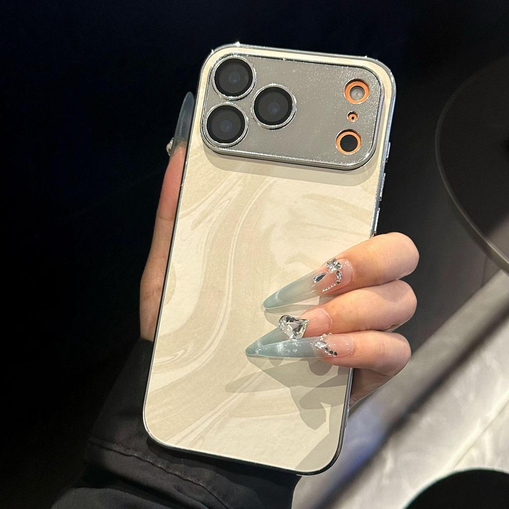 Electroplated Ripple Phone Case for Apple 17 Pro Max 15/17 Protective Skin Trend Creative Series 13/14
