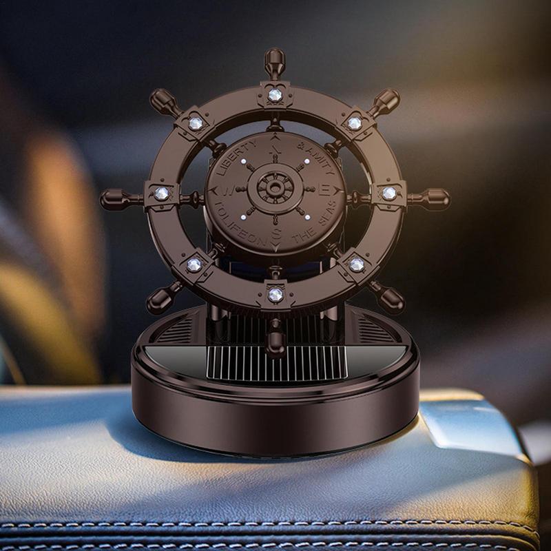 Auto Aromatherapie Diffusor Rotierendes Solar Metall Ruder Duft Auto Armaturenbrett Ornament Heim Büro Schreibtisch
