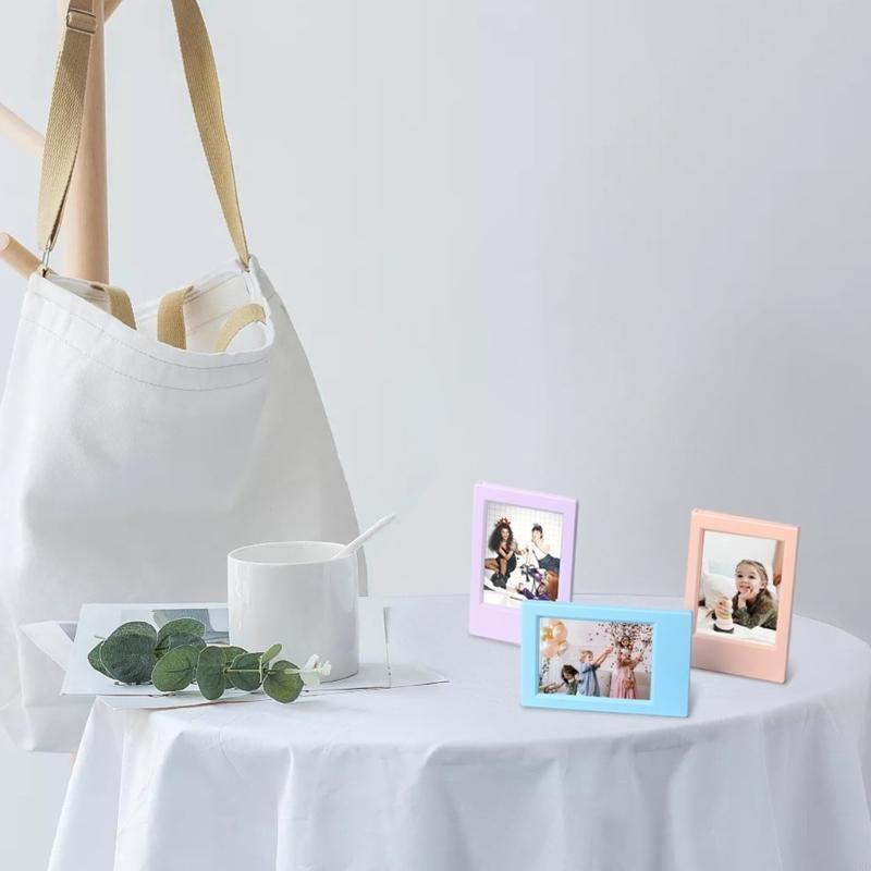 62KD 3 Inch Mini Film Photo Frame for Tabletop Photocard Display Desk Stand