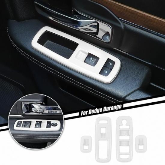 White Window Lift Switch Panel Trim Bezel For Dodge Charger 2011+/Ram 1500 10-17