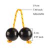 2PCS ABS Kashaka Percussion Instrument Black Color Asalato Rhythm Ball  For Music Entertaining