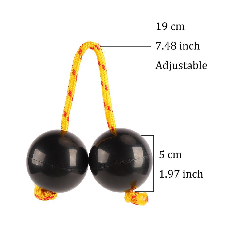 2PCS ABS Kashaka Percussion Instrument Black Color Asalato Rhythm Ball  For Music Entertaining