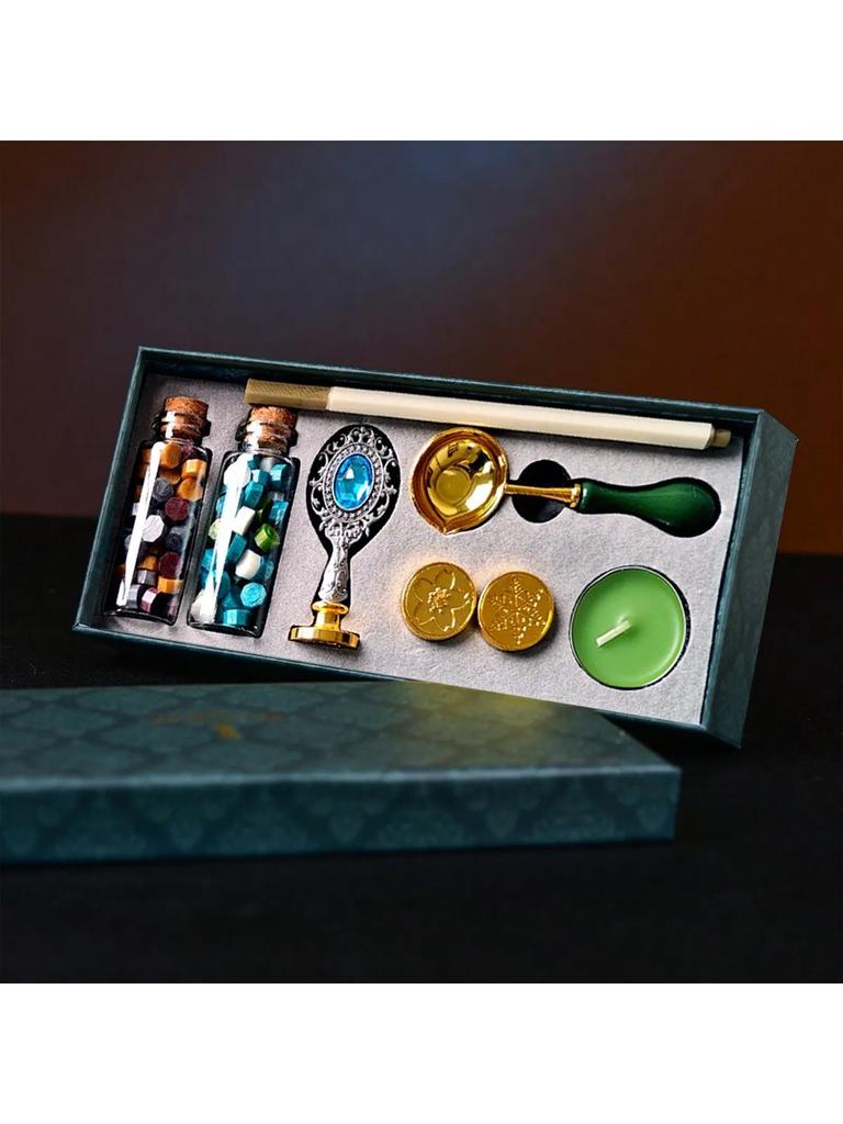 9PCS - Lacquer Seal Set Envelope Sealing Wax Lacquer Wax Particle Gift New Vintage Seal Set